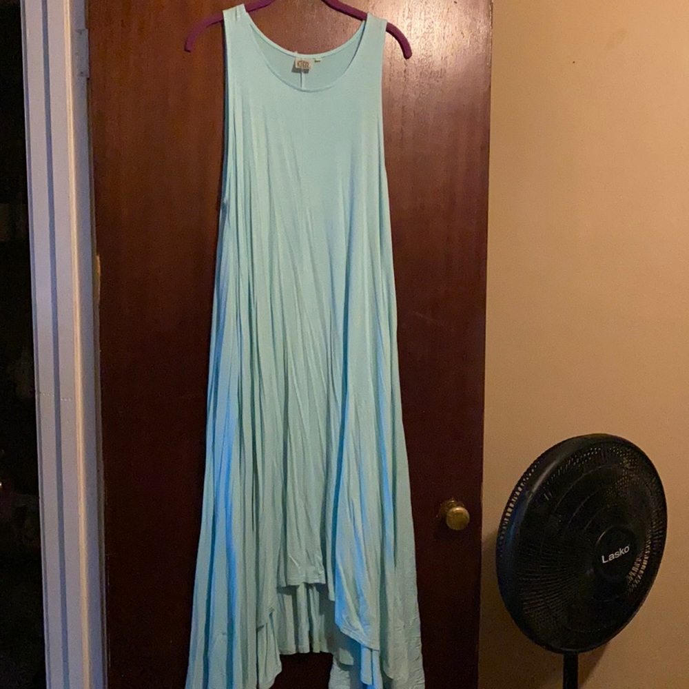 Long blue dress